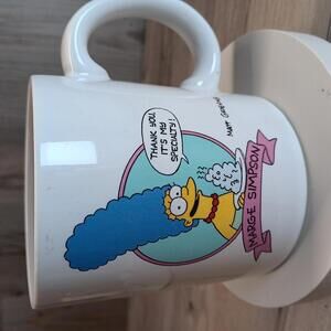Marge Simpson Ceramic Coffee Mug - Vintage 1990 Collectible